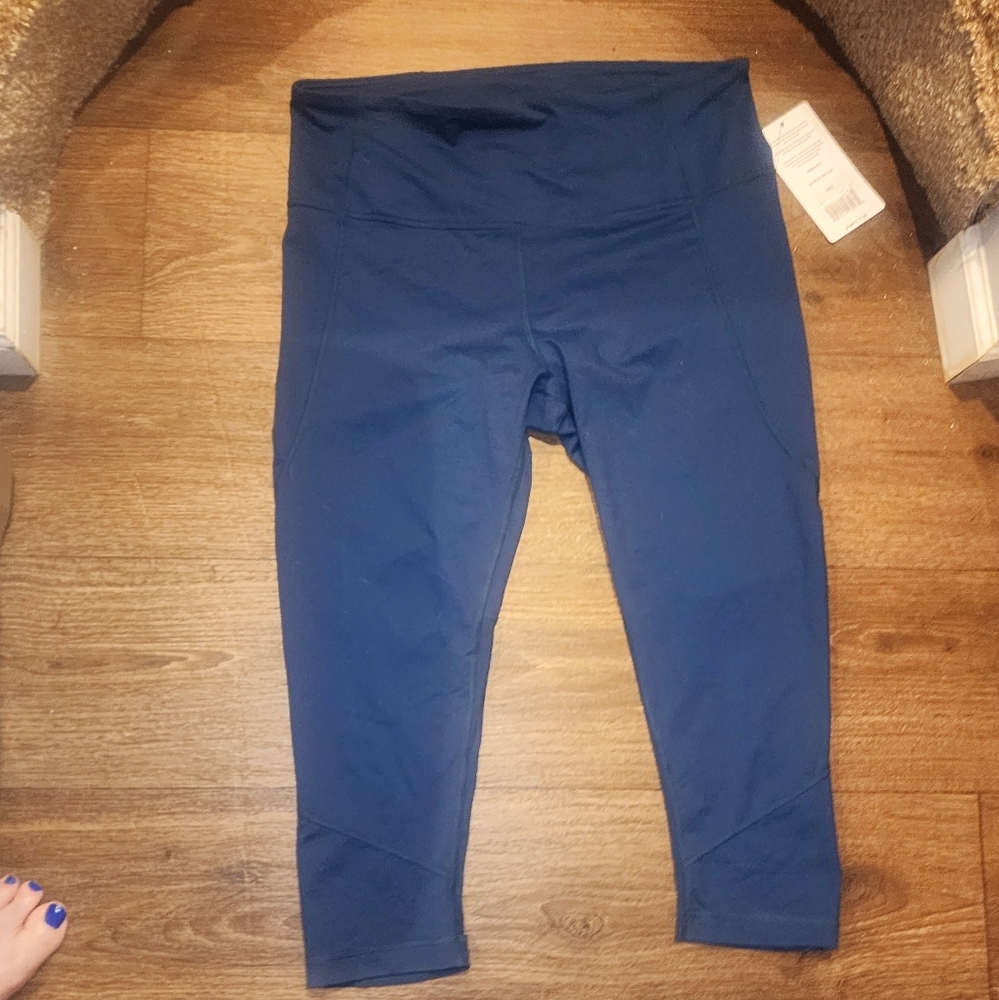 Active Life Yoga Capri Leggings Cropped Pant Black • Dry Wicking • XXL * NWT